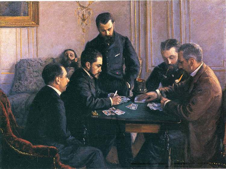 贝兹克游戏 The Bezique Game (1880)，古斯塔夫·卡里伯特