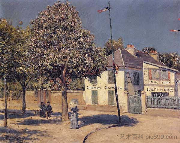 阿让特伊长廊 The Promenade at Argenteuil (1883)，古斯塔夫·卡里伯特