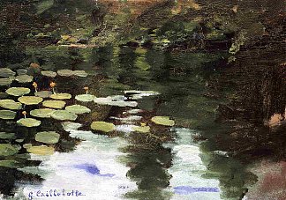 耶尔斯，在池塘上，睡莲 Yerres, on the Pond, Water Lilies (c.1871 – c.1878)，古斯塔夫·卡里伯特