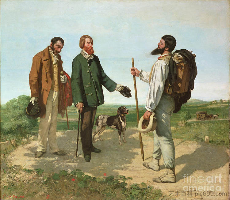 会议（库尔贝先生） The Meeting (Bonjour Monsieur Courbet) (1854)，古斯塔夫·库尔贝