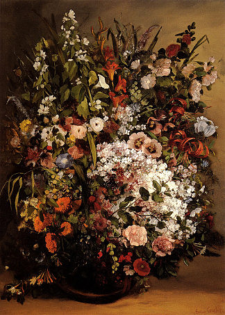 花束 Bouquet of Flowers (1862)，古斯塔夫·库尔贝