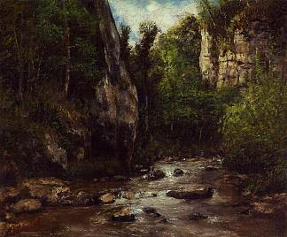 Puit Noir附近的景观，靠近Ornans Landscape near Puit Noir, near Ornans (1872)，古斯塔夫·库尔贝