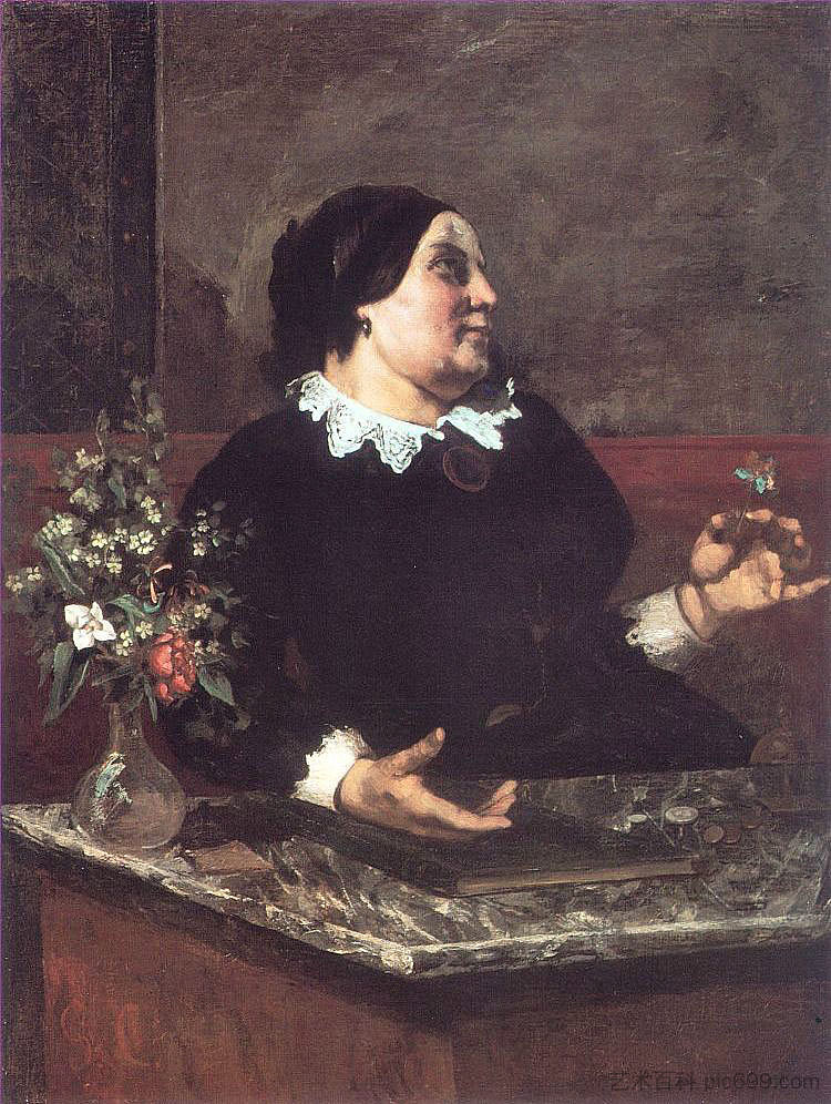 格雷瓜尔修女 Mother Gregoire (1855)，古斯塔夫·库尔贝