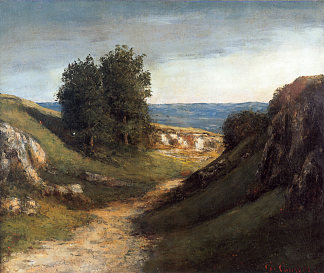 古耶尔景观 Paysage Guyere (1874 – 1876)，古斯塔夫·库尔贝
