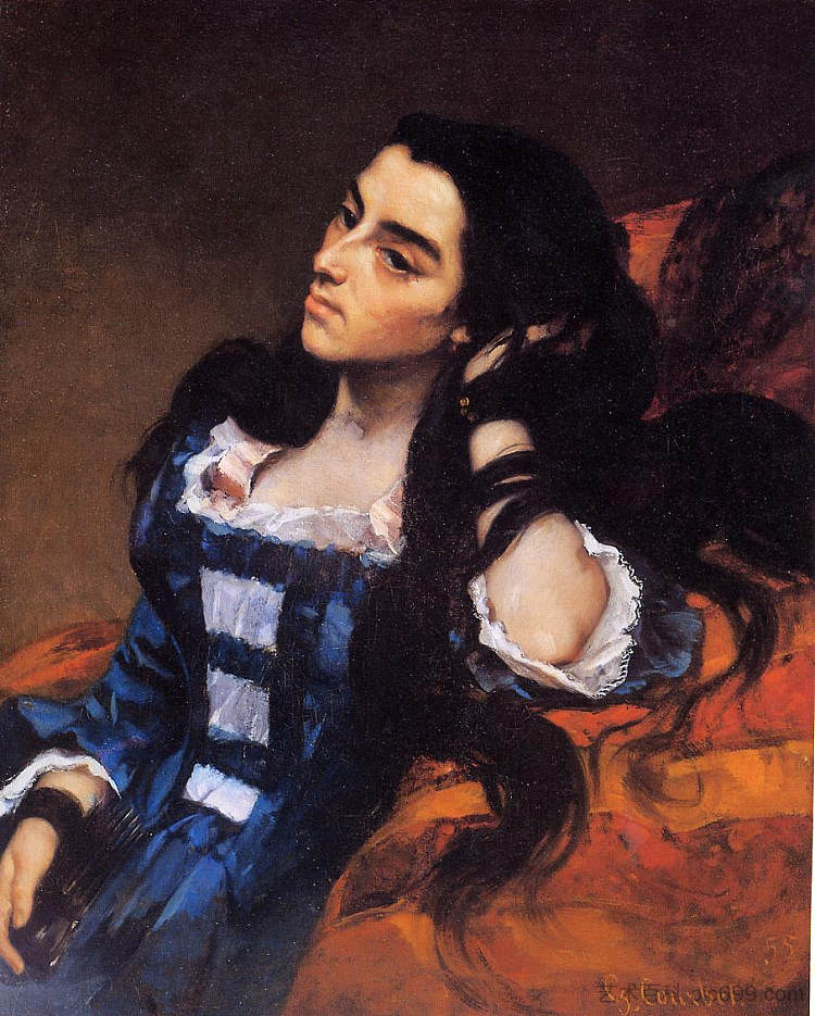 西班牙女士的肖像 Portrait of a Spanish Lady (1855)，古斯塔夫·库尔贝