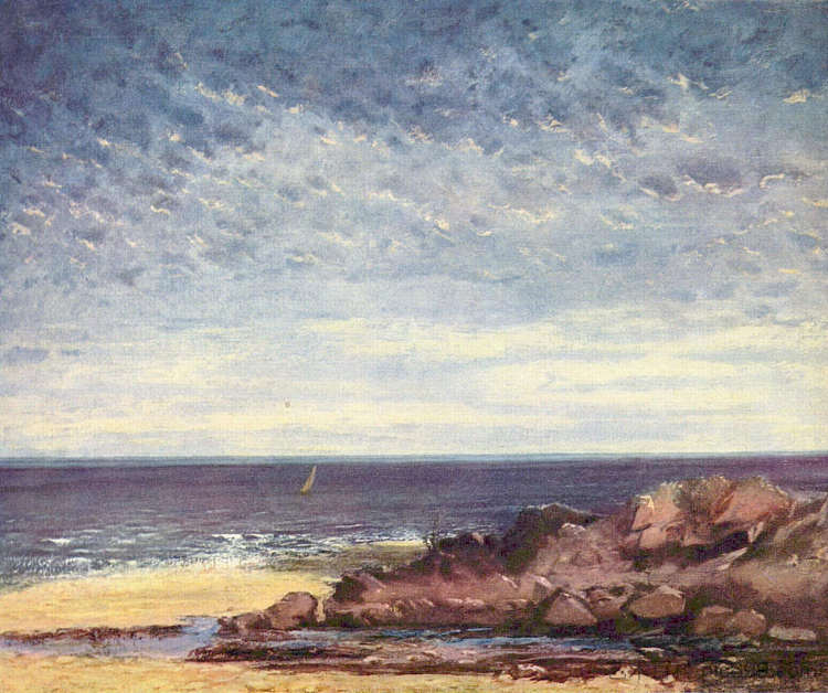 诺曼底海岸 Sea Coast in Normandy (1867)，古斯塔夫·库尔贝