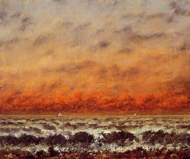 海景 Seascape (1874)，古斯塔夫·库尔贝