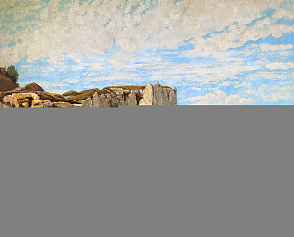 埃特雷塔的悬崖 The Cliffs at Etretat (1869)，古斯塔夫·库尔贝