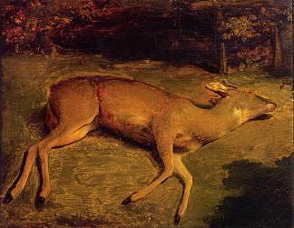 死去的母鹿 The Dead Doe (1857)，古斯塔夫·库尔贝