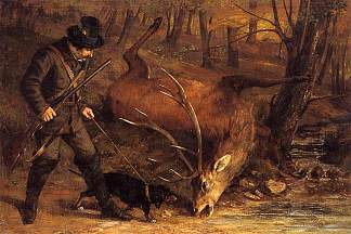 德国猎人 The German Huntsman (1859)，古斯塔夫·库尔贝