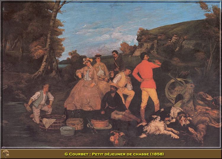 猎人野餐 The Huntsman's Picnic (1858)，古斯塔夫·库尔贝