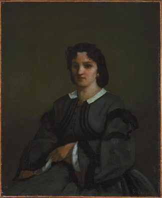 戴手套的女人 Woman with gloves (1858)，古斯塔夫·库尔贝