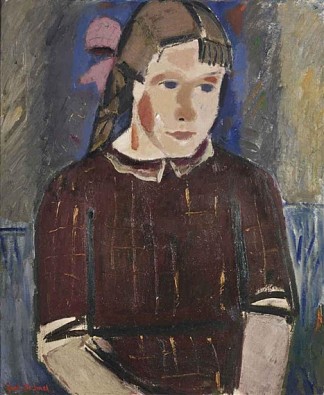 戴粉红丝带的女孩 Girl with a pink ribbon (1935)，古斯塔夫德斯梅特