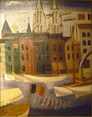 奥斯坦德港 The port of Ostend (1925)，古斯塔夫德斯梅特
