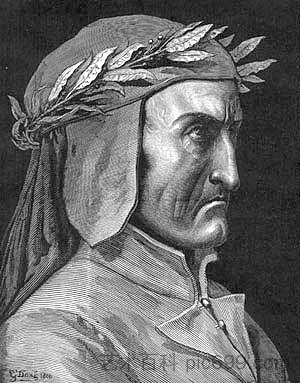 但丁·阿利吉耶里的肖像 Portrait of Dante Alighieri (1860)，古斯塔夫·多尔