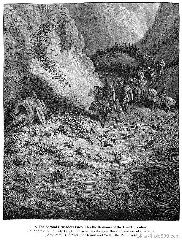 第二次十字军东征的军队找到了第一次十字军东征士兵的遗骸 The army of the Second Crusade find the remains of the soldiers of the First Crusade (1877),古斯塔夫·多尔
