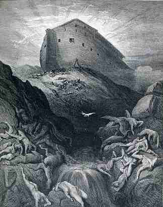 从方舟中送出的鸽子 The Dove Sent Forth From The Ark (1866)，古斯塔夫·多尔