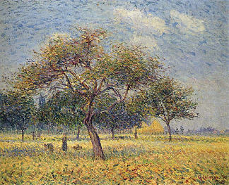 十月的苹果树 Apple Trees in October (1898)，古斯塔夫·洛伊索