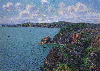 弗雷赫尔角的悬崖 Cliffs at Cape Frehel (1905)，古斯塔夫·洛伊索