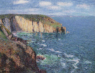 弗雷赫尔角的悬崖 Cliffs at Cape Frehel (1905)，古斯塔夫·洛伊索