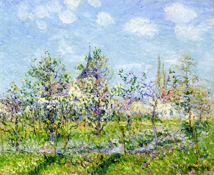 开花果园，春天 Flowering Orchard, Spring (1902)，古斯塔夫·洛伊索