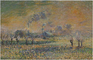 蓬图瓦兹附近的白霜 Hoarfrost near Pontoise (1906)，古斯塔夫·洛伊索