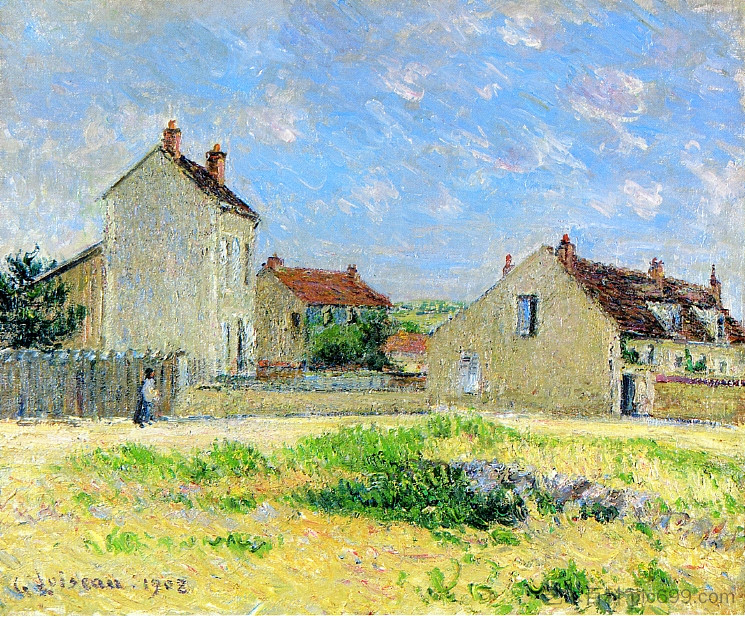 欧塞尔附近的景观 Landscape, near Auxerre (1908)，古斯塔夫·洛伊索