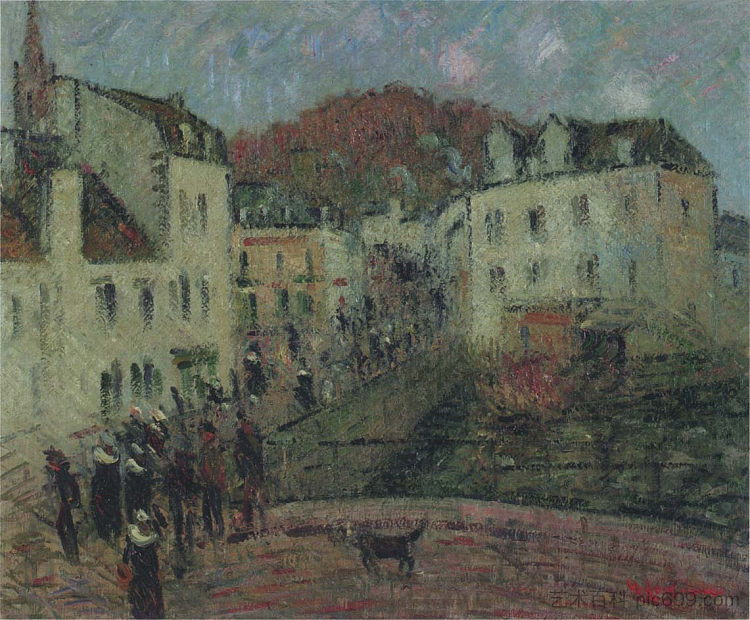 阿文桥的磨坊 Mill at Pont Aven,古斯塔夫·洛伊索