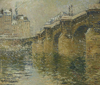 雪中的新桥 Pont Neuf in the Snow (1922)，古斯塔夫·洛伊索