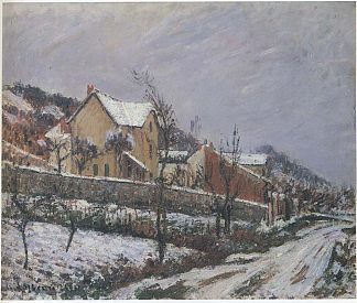 雪中村 Village in Snow (1911)，古斯塔夫·洛伊索