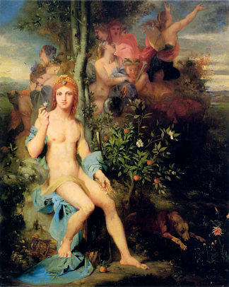 阿波罗与九位缪斯 Apollo and The Nine Muses (1856)，古斯塔夫·莫罗