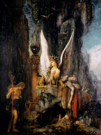 旅行者俄狄浦斯 Oedipus the Wayfarer (c.1888)，古斯塔夫·莫罗