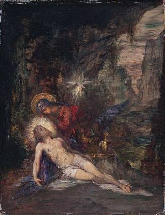 圣母怜子图 Pieta (c.1876)，古斯塔夫·莫罗