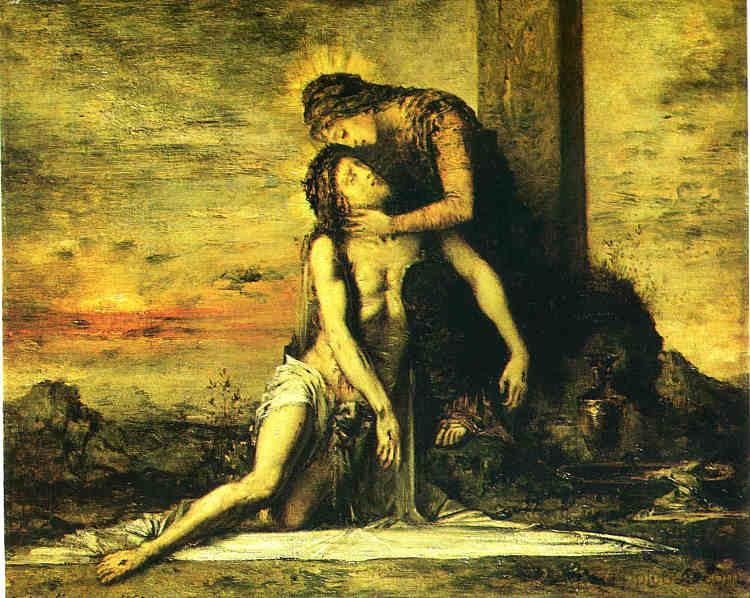 圣母怜子图 Pieta (1867)，古斯塔夫·莫罗