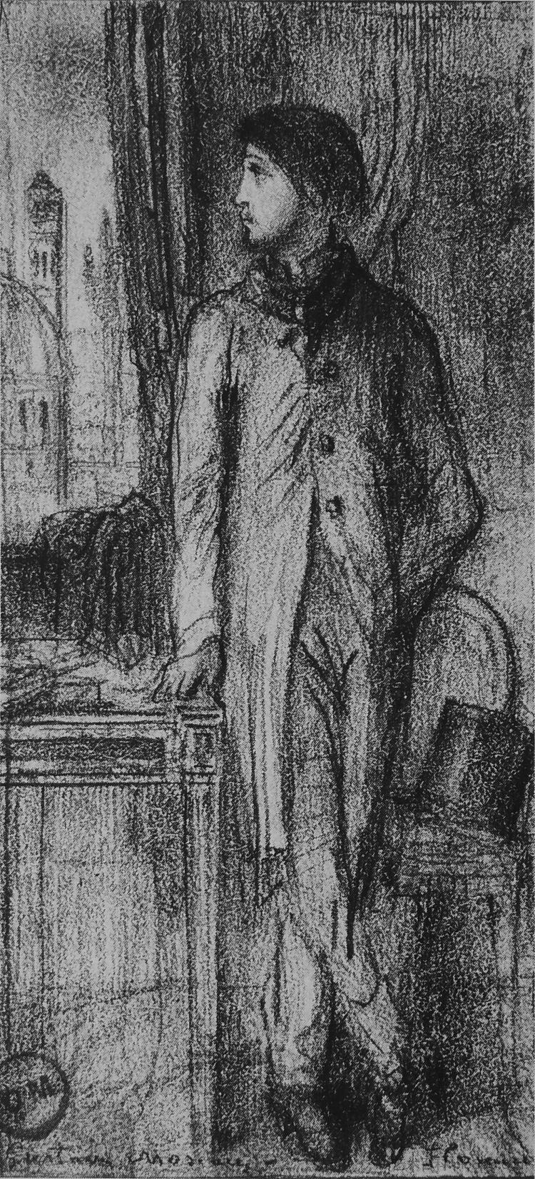 德加在佛罗伦萨的肖像 Portrait of Degas in Florence (1858)，古斯塔夫·莫罗