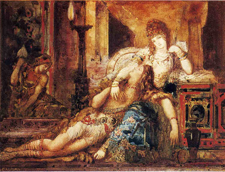 参孙和黛利拉 Samson and Delilah (1882)，古斯塔夫·莫罗