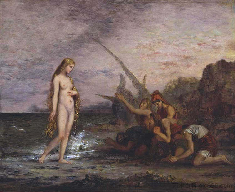 维纳斯的诞生 The Birth of Venus (c.1866)，古斯塔夫·莫罗