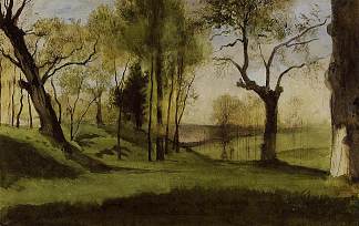 博尔特别墅的景色 View of the Villa Borthese (1858)，古斯塔夫·莫罗