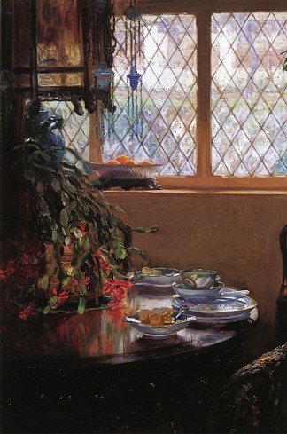 从餐厅的窗户 From the Dining Room Window (1910)，盖伊·罗斯