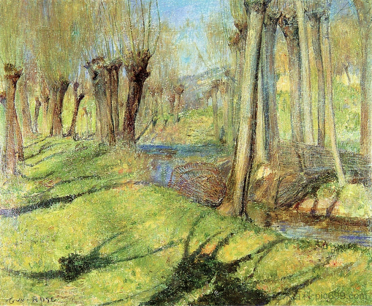 吉维尼·柳树 Giverny Willows (1890 - 1891)，盖伊·罗斯