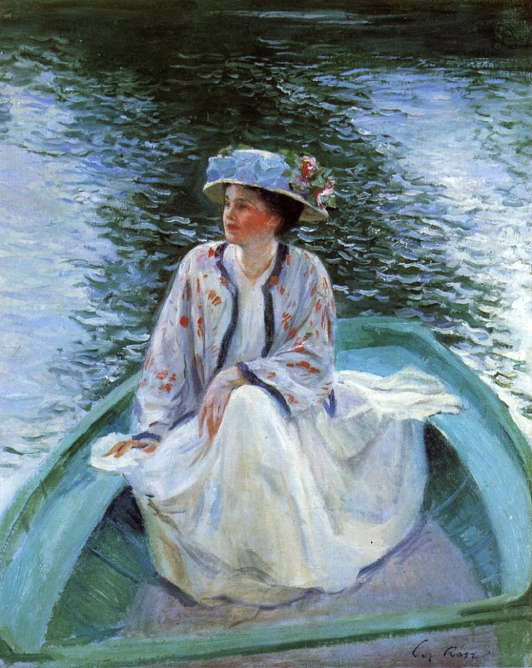 在河边 On the River's Edge (c.1910)，盖伊·罗斯