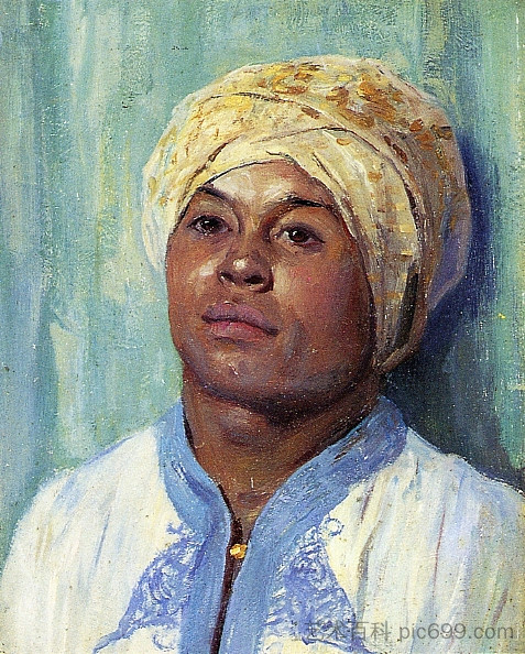 阿尔及利亚人的肖像 Portrait of an Algerian (1900),盖伊·罗斯