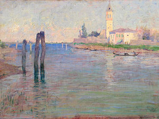 贡多拉，威尼斯 The Gondolier, Venice (1894)，盖伊·罗斯