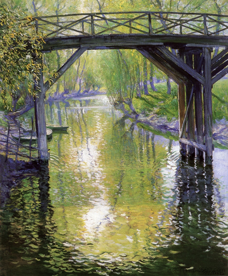 老桥，法国 The Old Bridge, France (1910)，盖伊·罗斯