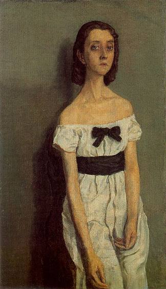 裸露肩膀的女孩 Girl with Bare Shoulders (1909)，格温·约翰