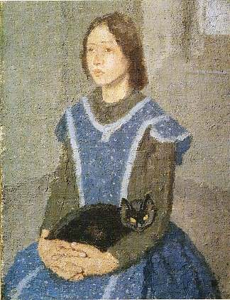 女孩与猫 Girl With Cat，格温·约翰