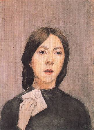 带信件的自画像 Self Portrait with Letter (1907)，格温·约翰