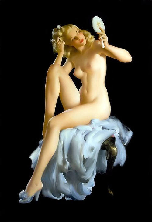 我的倒影,科尔森,日历插图 Reflections of Me, Colson, Calendar illustration (c.1940),哈登·桑德布洛姆