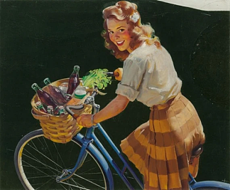 骑自行车的女孩 Girl Riding her Bicycle (1944)，哈登·桑德布洛姆