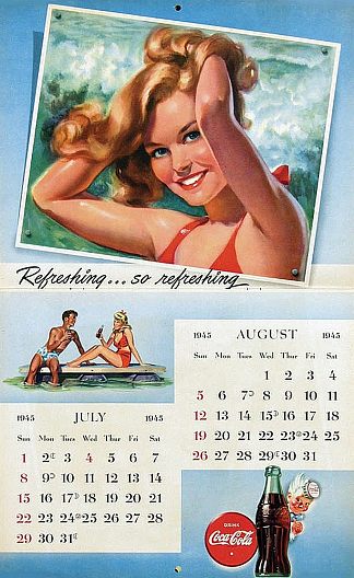 可口可乐青少年女孩日历1945 Coca-Cola Teen-Age Pin-Up Girls calendar 1945 (1945)，哈登·桑德布洛姆